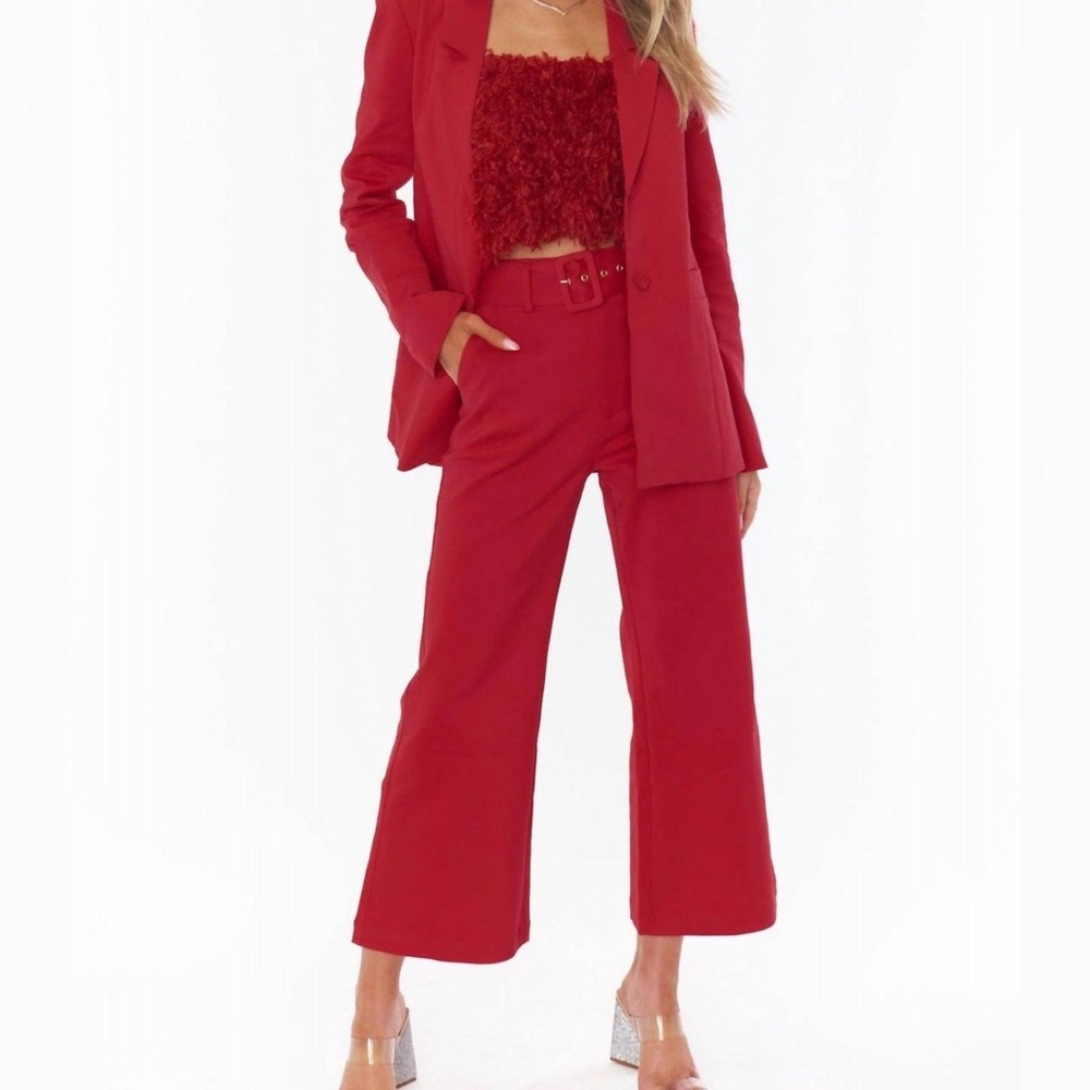 Show Me Your Mumu Dj Cropped Pants Red Suiting